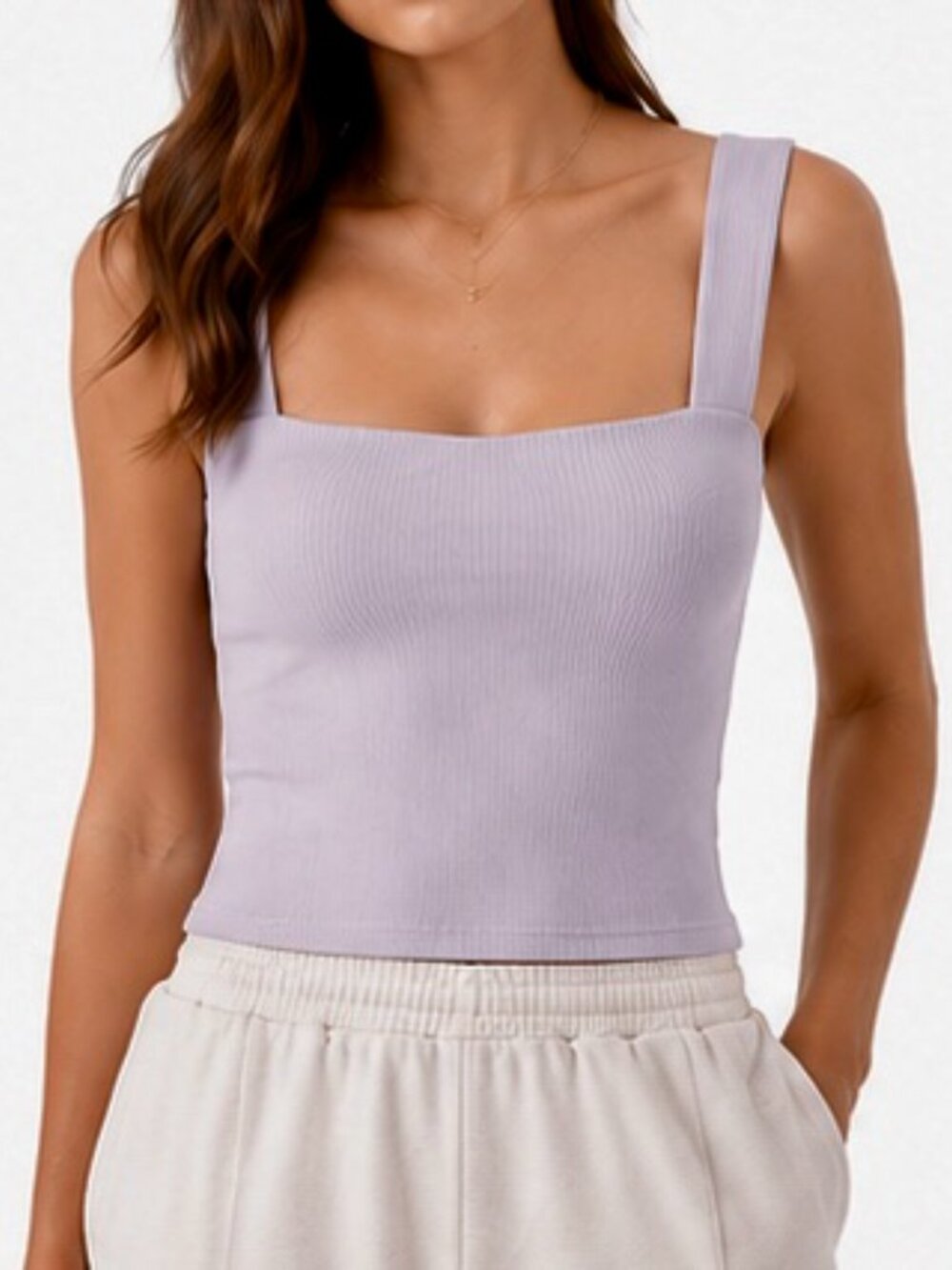 *NWT* OGL Square Neck, Open-Back Brami Tank Top | Arctic Mist  Size Large